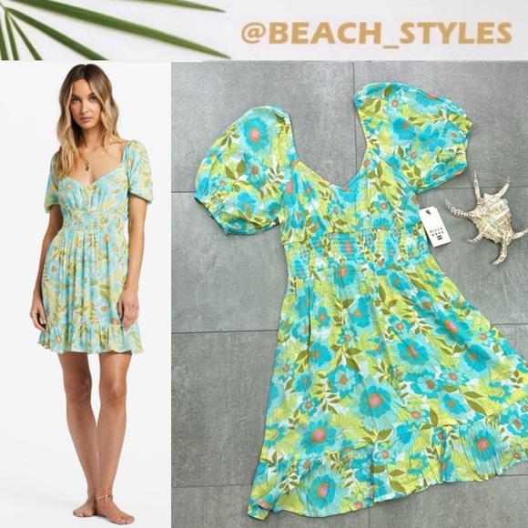 Billabong Dresses & Skirts - 🔆BILLABONG🔆SOMETIME BEAUTIFUL FLORAL DRESS MINI SUMMER VACATION